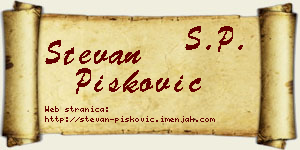 Stevan Pisković vizit kartica